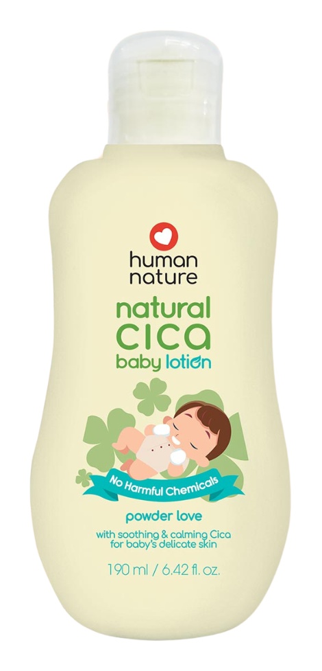 human  nature Natural Cica Baby Lotion Powder Love