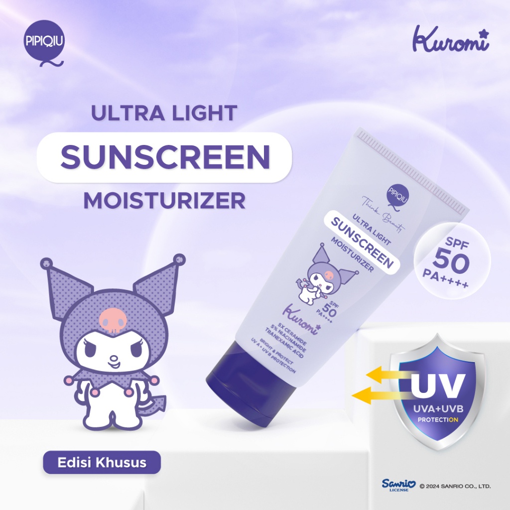 Pipiqiu Ultra Light Sunscreen Moisturizer Bright & Protect SPF 50 Pa++++