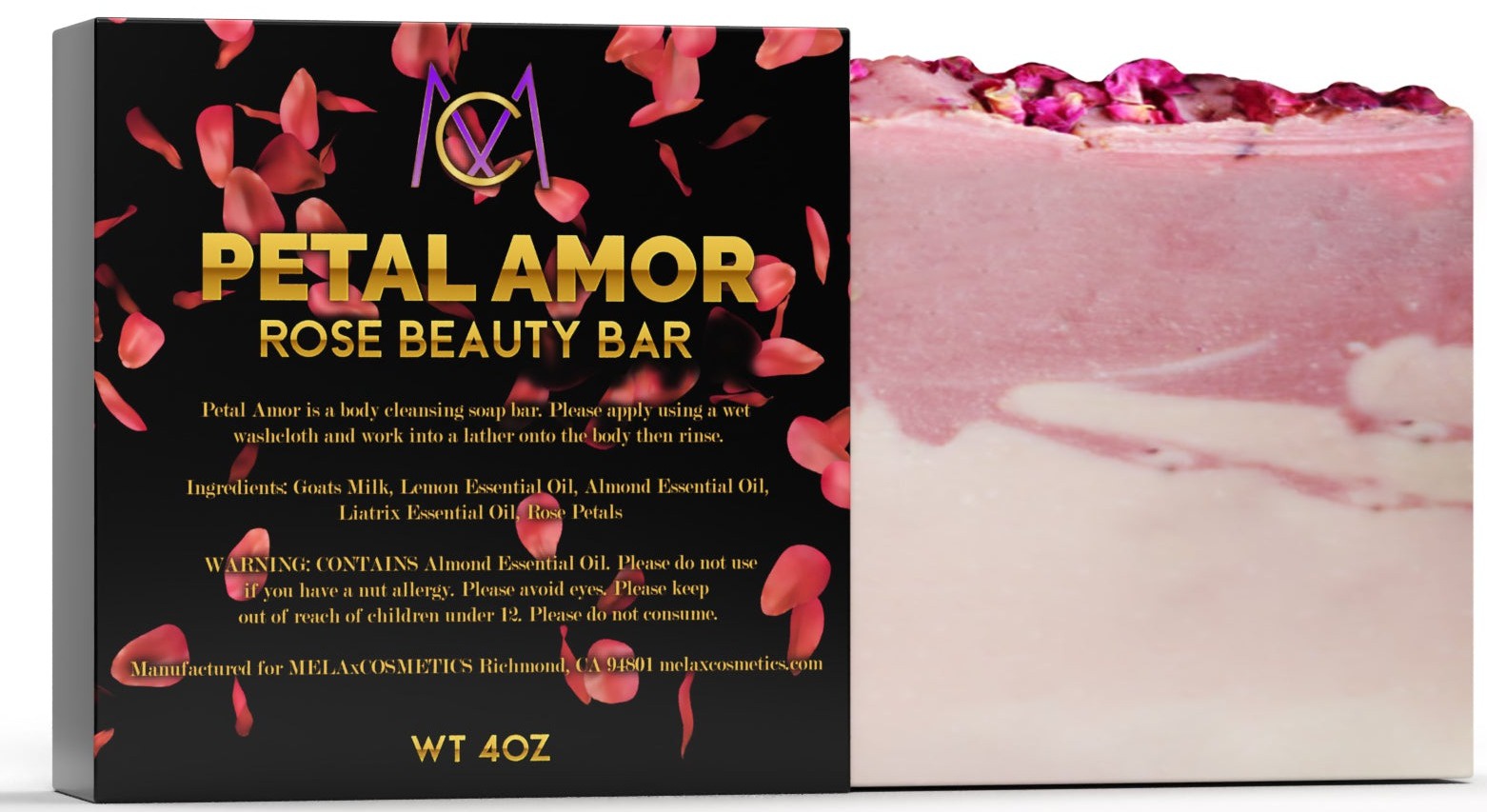 Mela X Cosmetics Rose Petal Soap