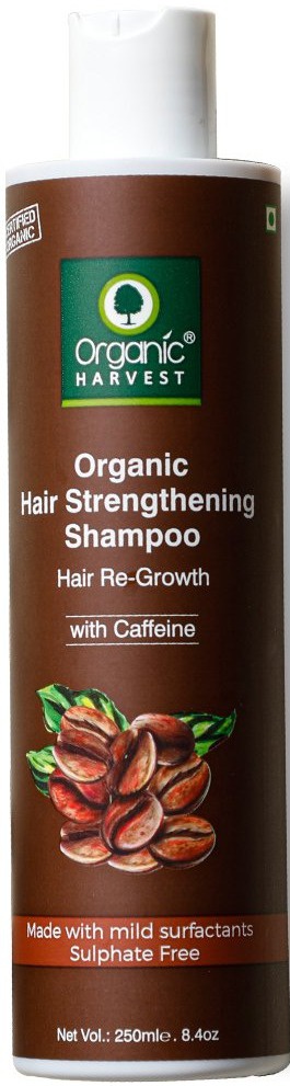 Organic Harvest Organic Hair Strengthening Shampoo Hair Re-growth With Caffeine