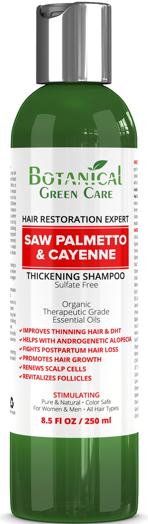 Botanical Green Care "Saw Palmetto & Cayenne” Anti-hair Loss Sulfate-free Stimulating Shampoo