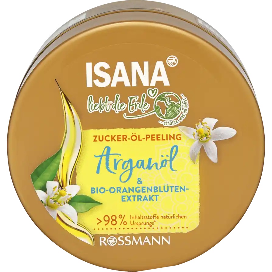 Isana liebt die Erde Zucker-Öl-Peeling Arganöl