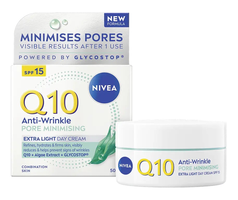 Nivea Q10 Anti-Wrinkle Pore Minimizing Day Cream SPF 15