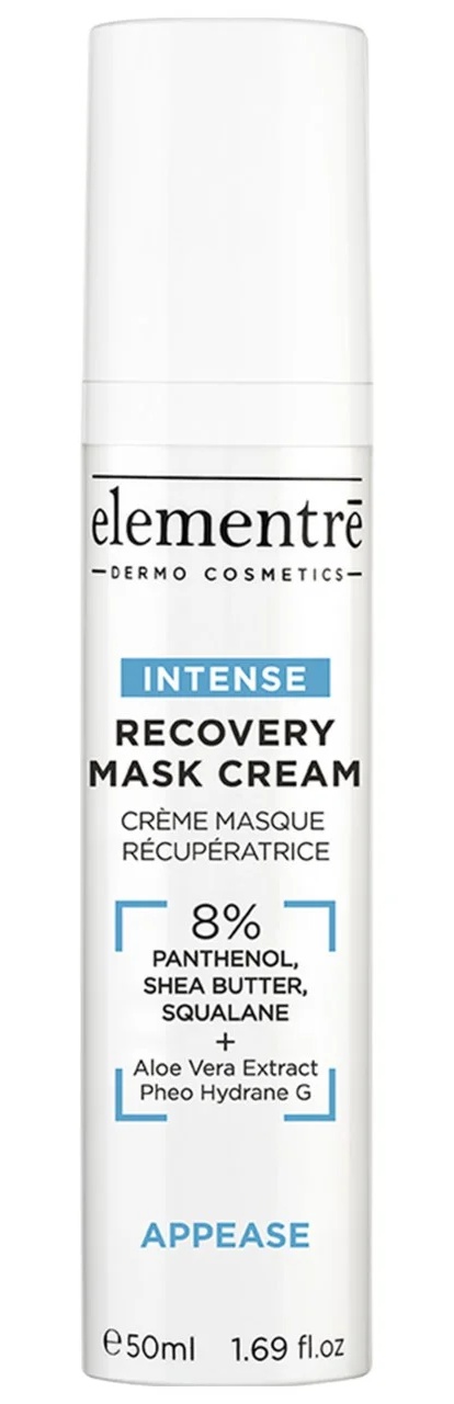 Elementré Recovery Mask Cream - 8% Panthenol, Shea Butter, Squalane