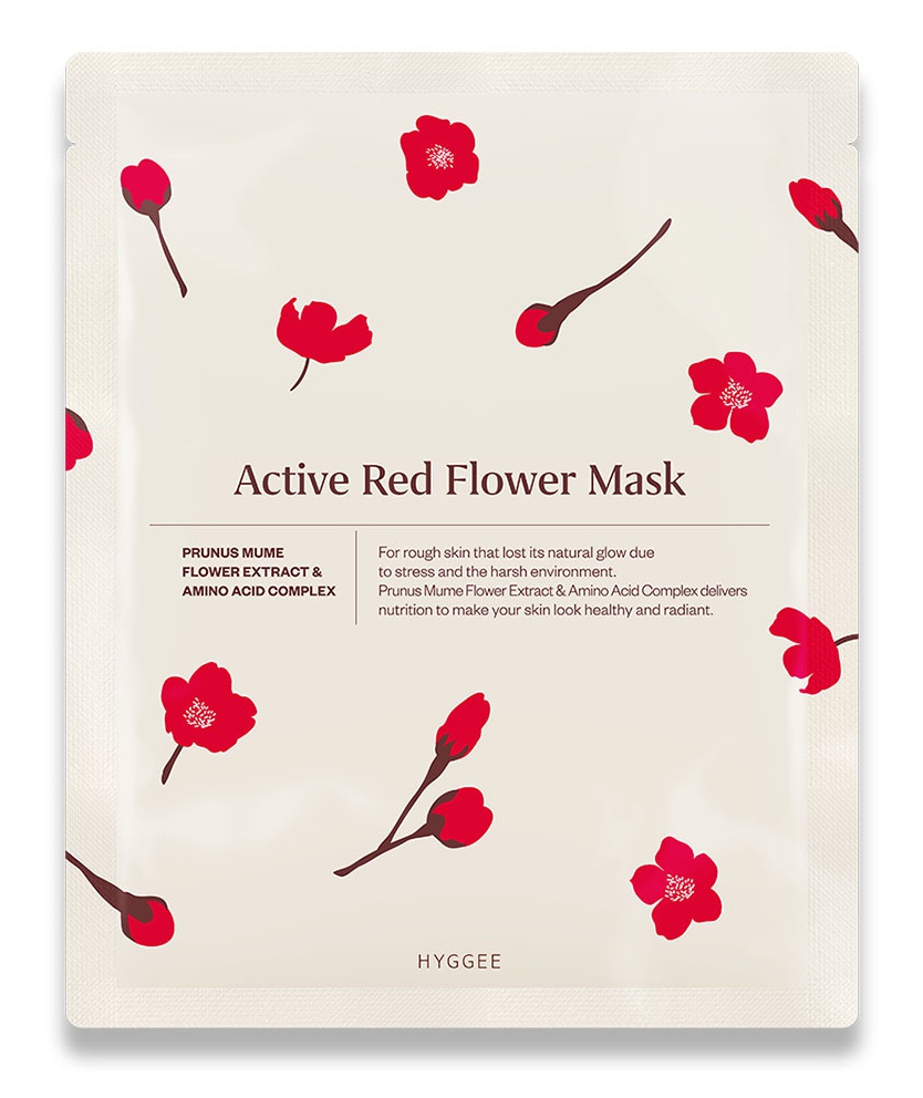 hyggee Active Red Flower Mask