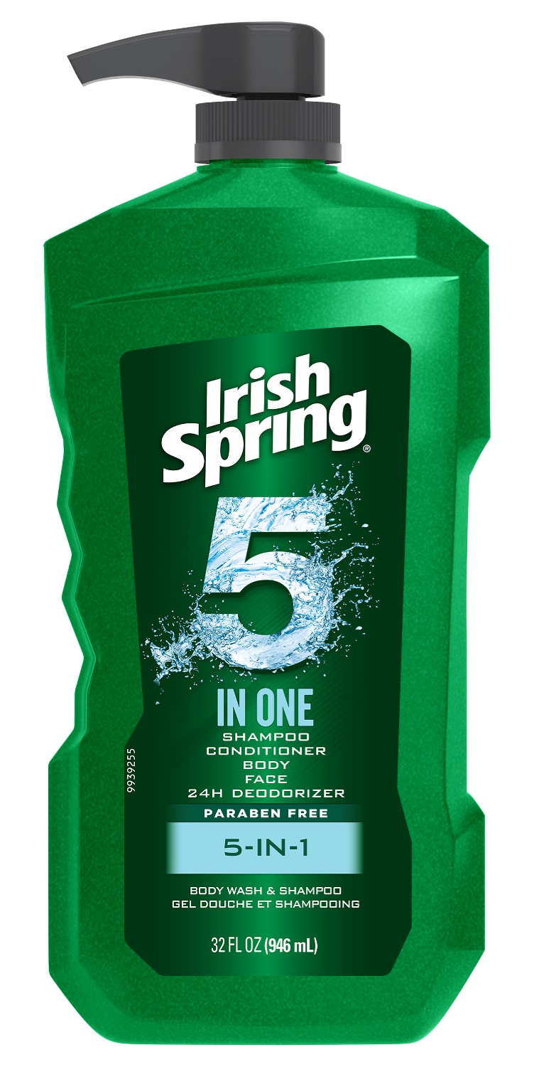 Irish Spring 5 In 1 Hair, Face, And Body Wash
