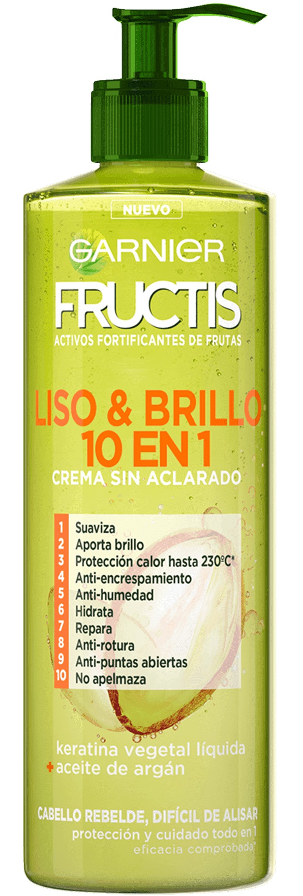 Garnier Fructis Crema Sin Aclarado 10 En 1 Fuerza & Brillo