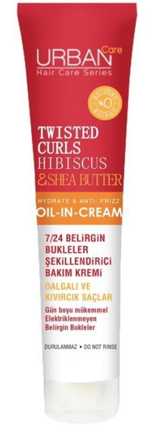 urban care Twisted Curls Hibiscus & Shea Butter Hydrate & Anti-frizz Oil-in-cream