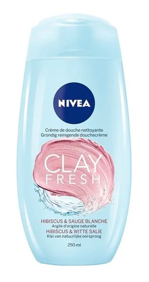 Nivea Clay Fresh Hibiscus & White Salie Shower Cream