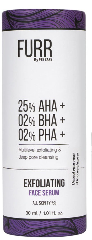 Pee Safe Furr Exfoliating Face Serum (25% AHA, 02% BHA & 02% PHA) –