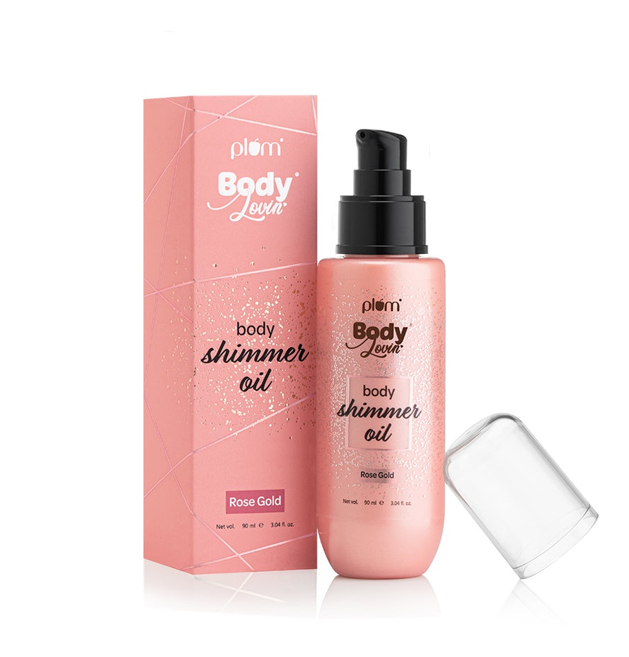 PLUM Body Shimmer Oil Rose Gold