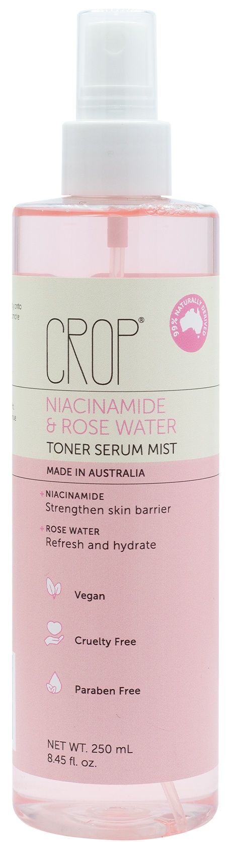 Crop Natural Niacinamide & Rose Water Toner Serum Mist