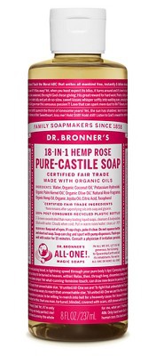 Dr Bronner Rose Pure-Castile Liquid Soap