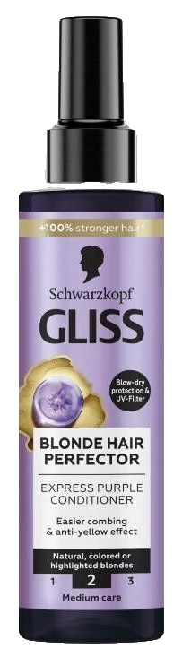 Schwarzkopf Gliss Blonde Hair Perfector Express Purple Conditioner