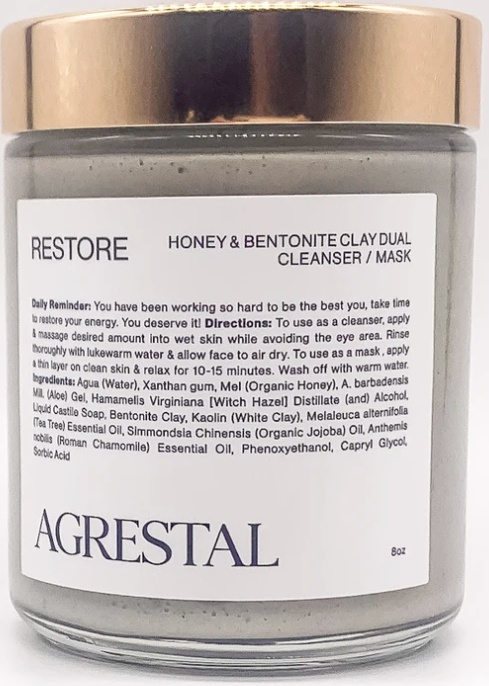 Agrestal Restore. Honey & Bentonite Clay Dual Cleanser-Mask