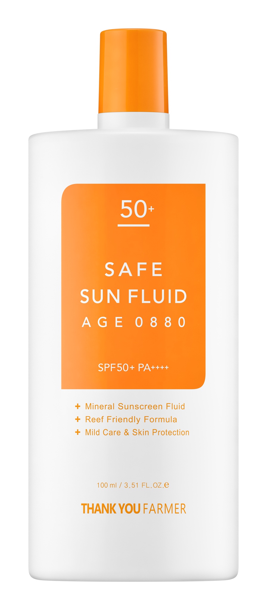 Thank You Farmer New 0880 Safe Sun Fluid SPF50+ PA++++