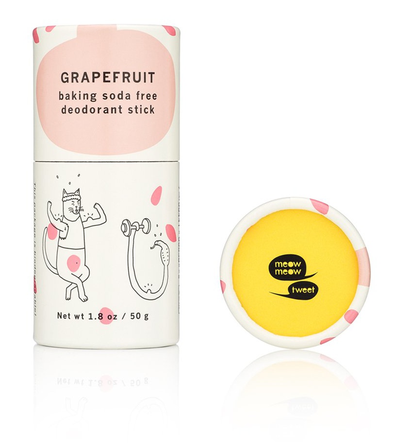Meow Meow Tweet Grapefruit Baking Soda Free Deodorant Stick