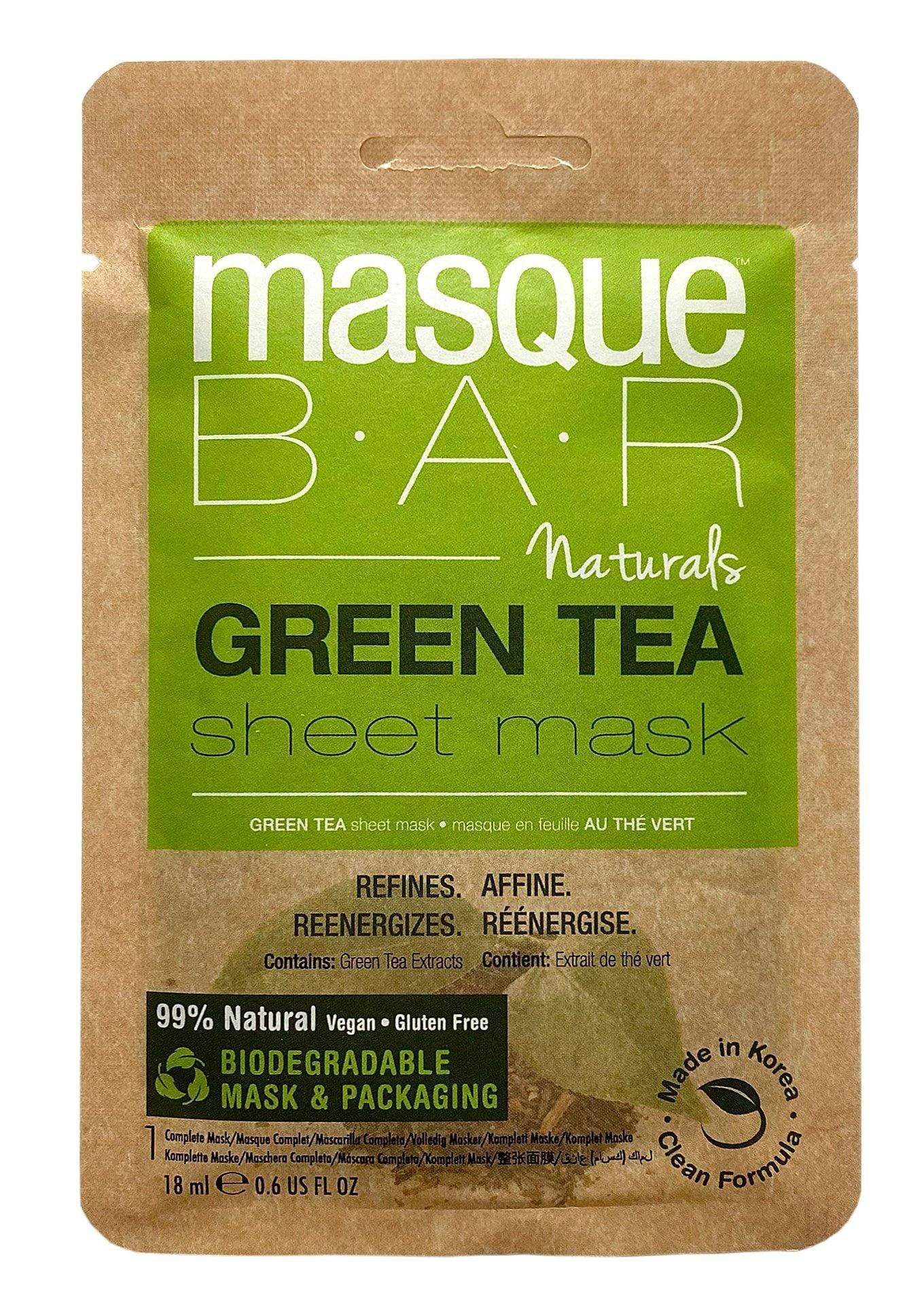 MasqueBAR Naturals Green Tea Sheet Mask