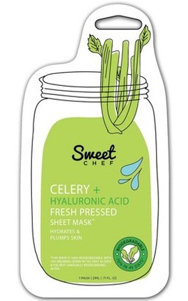 Sweet Chef Celery + Hyaluronic Acid Fresh Pressed Beauty Sheet Masks