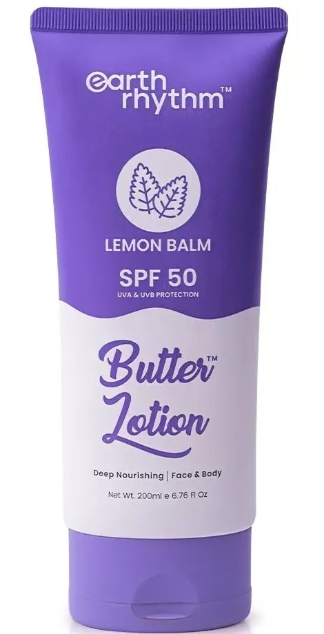 Earth Rhythm Lemon Balm Butter Body Lotion SPF 50 Pa+++