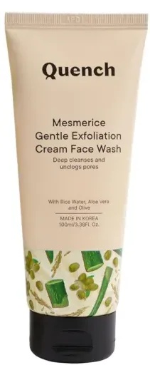 Quench botanics Gentle Exfoliation Cream Face Wash with Rice Water Minerals