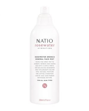 Natio Rosewater Hydration Drench Mineral Face Mist