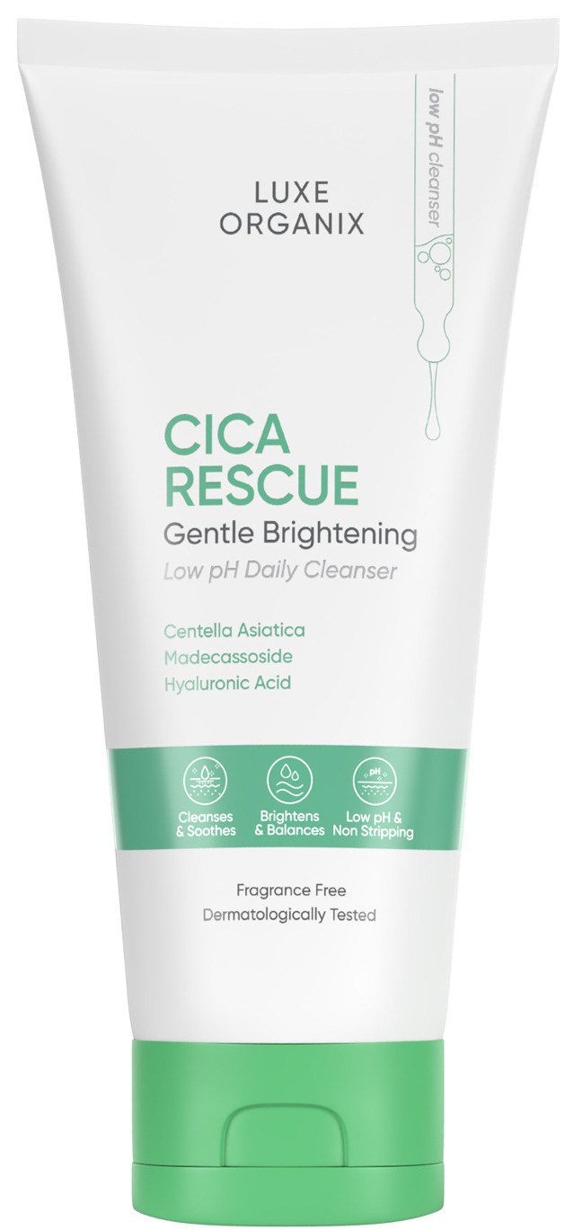 Luxe Organix Cica Rescue Gentle Brightening Low pH Daily Cleanser