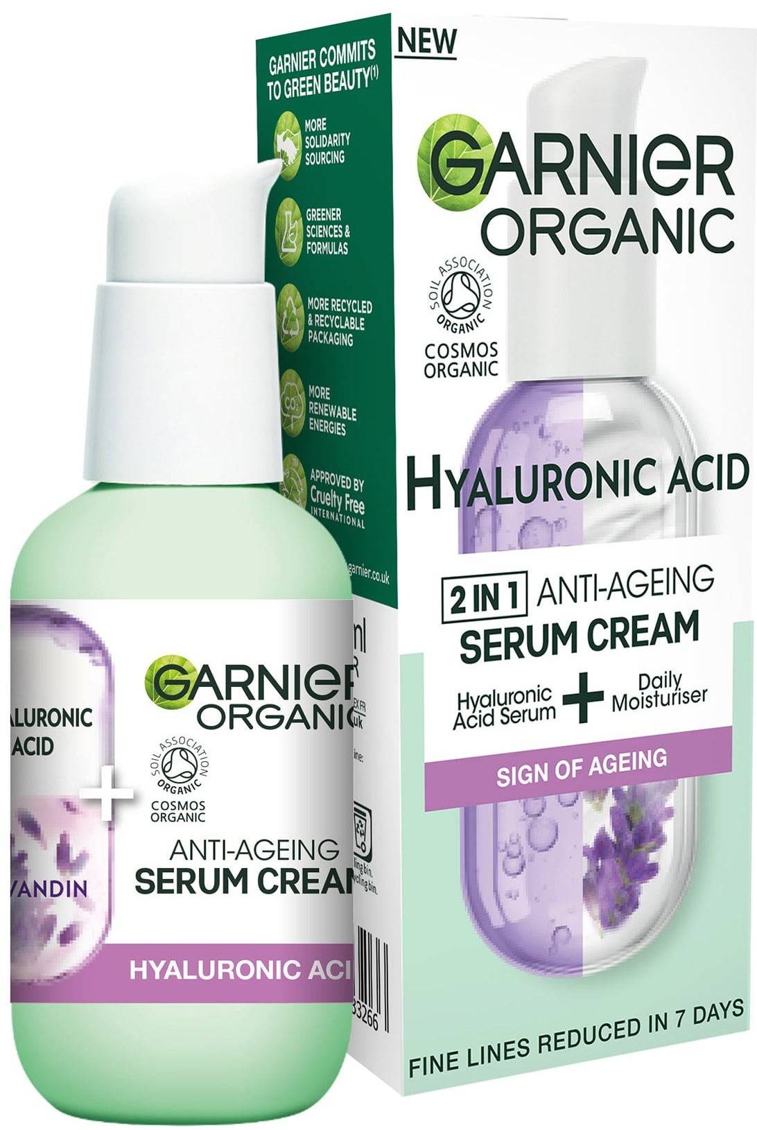 Garnier Organic Lavandin & Hyaluronic Acid 2in1 Anti-ageing Serum Cream