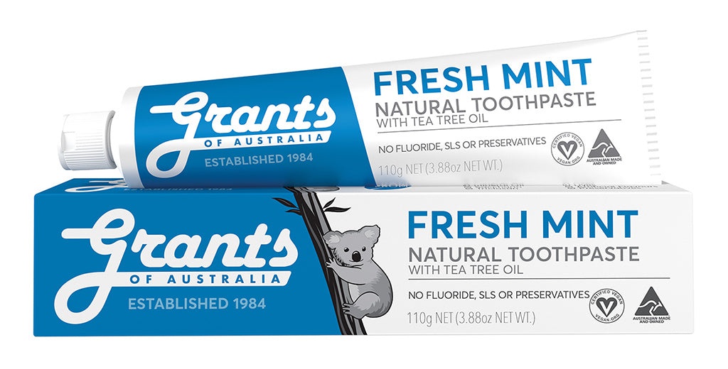 Grants of Australia Natural Toothpaste - Fresh Mint - Flouride Free