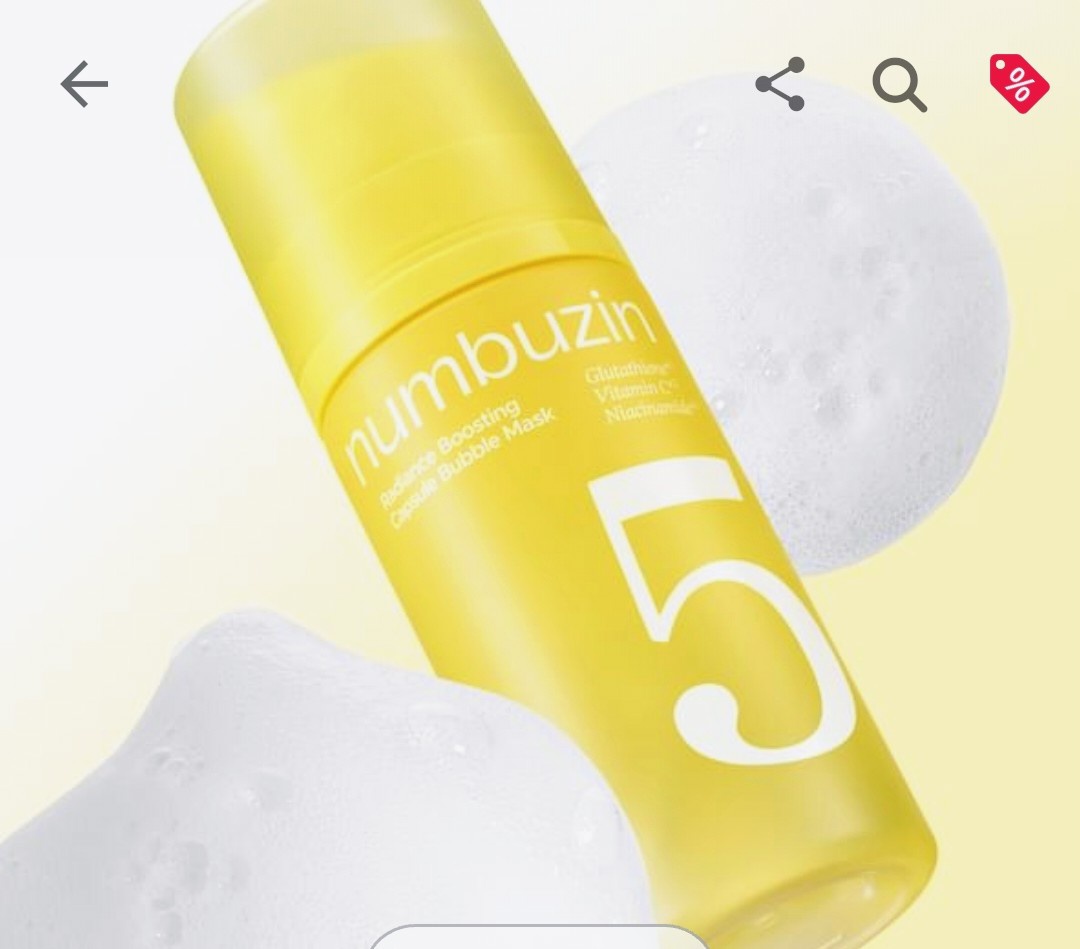 numbuzin No.5 Radiance Boosting Capsule Bubble Mask