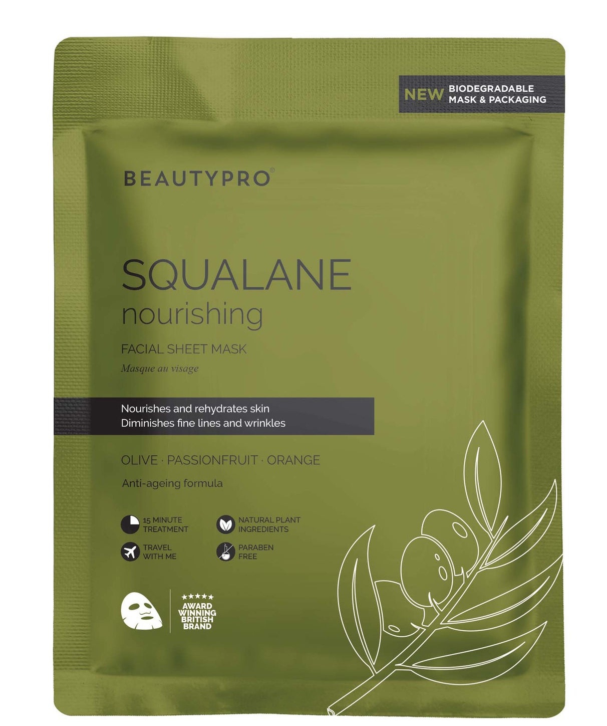 BeautyPro Squalane Facial Sheet Mask