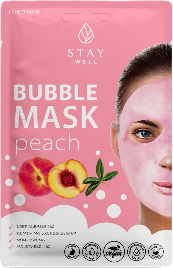 Stay Well Bubble Mask Peach