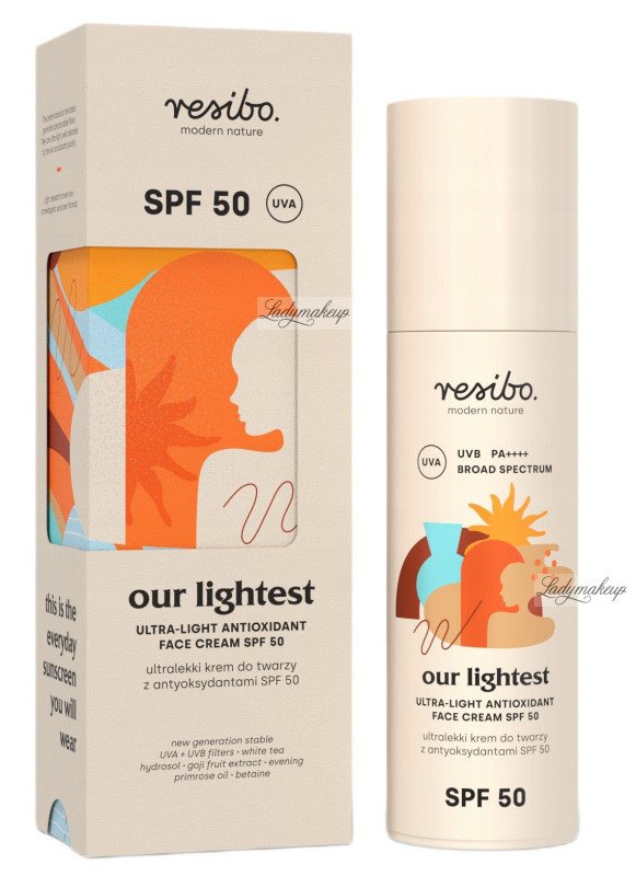 RESIBO Our Lightest Ultra-light Antioxidant Face Cream SPF 50