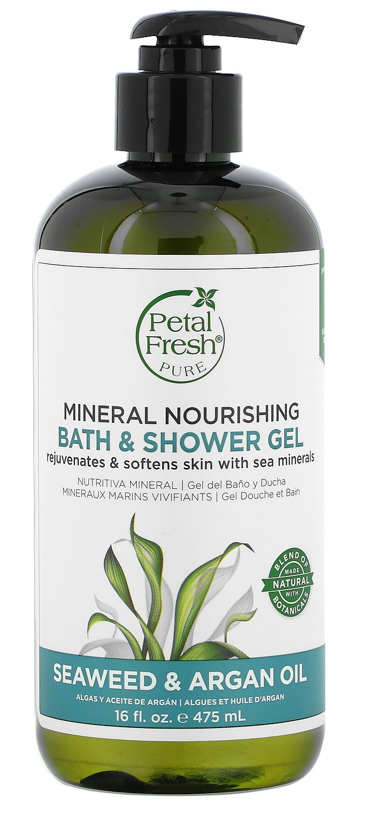 Petal Fresh Mineral Nourishing Bath & Shower Gel, Seaweed & Argan Oil