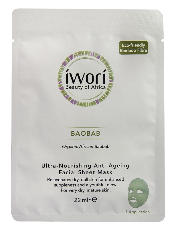 Iwori Baobab Ultra-Nourishing Anti-Ageing Facial Sheet Mask