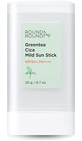 Round A'Round Green Tea Cica Mild Sun Stick