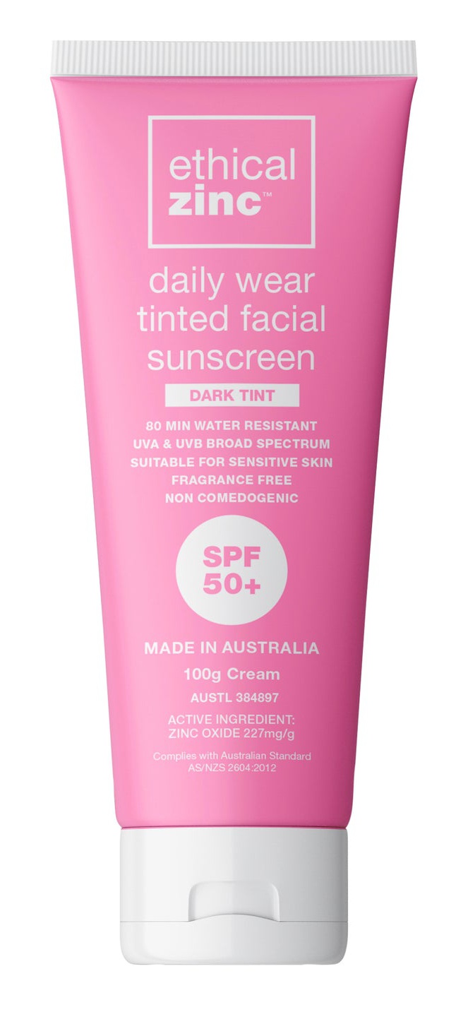 Ethical Zinc SPF50+ Daily Wear Tinted Facial Sunscreen - Dark Tint