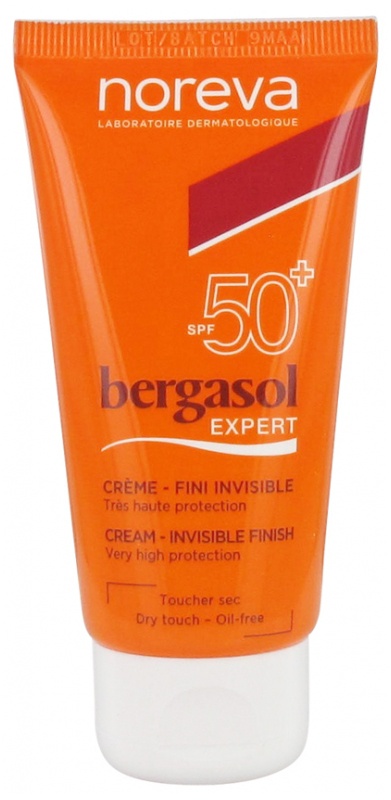 Noreva Bergasol Expert 50+ Cream - Invisible Finish Very High Protection