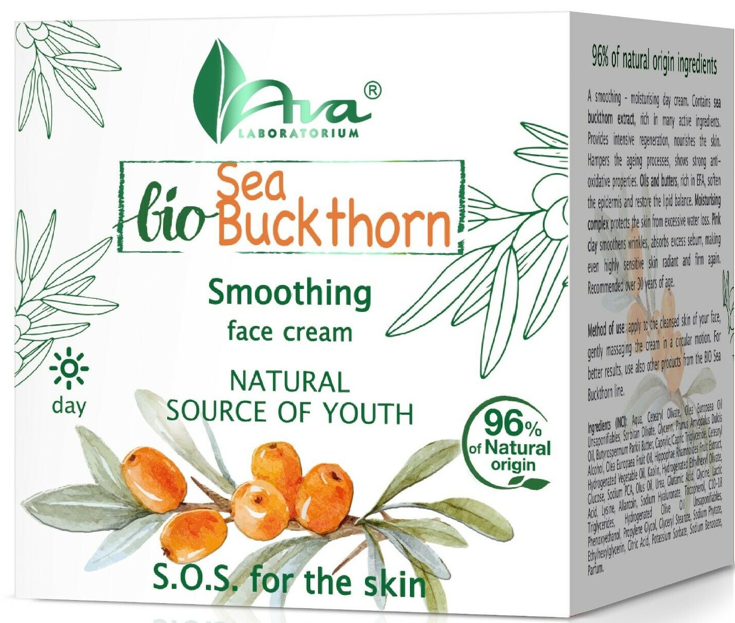 Ava Laboratorium Bio Sea Buckthorn Smoothing Face Cream