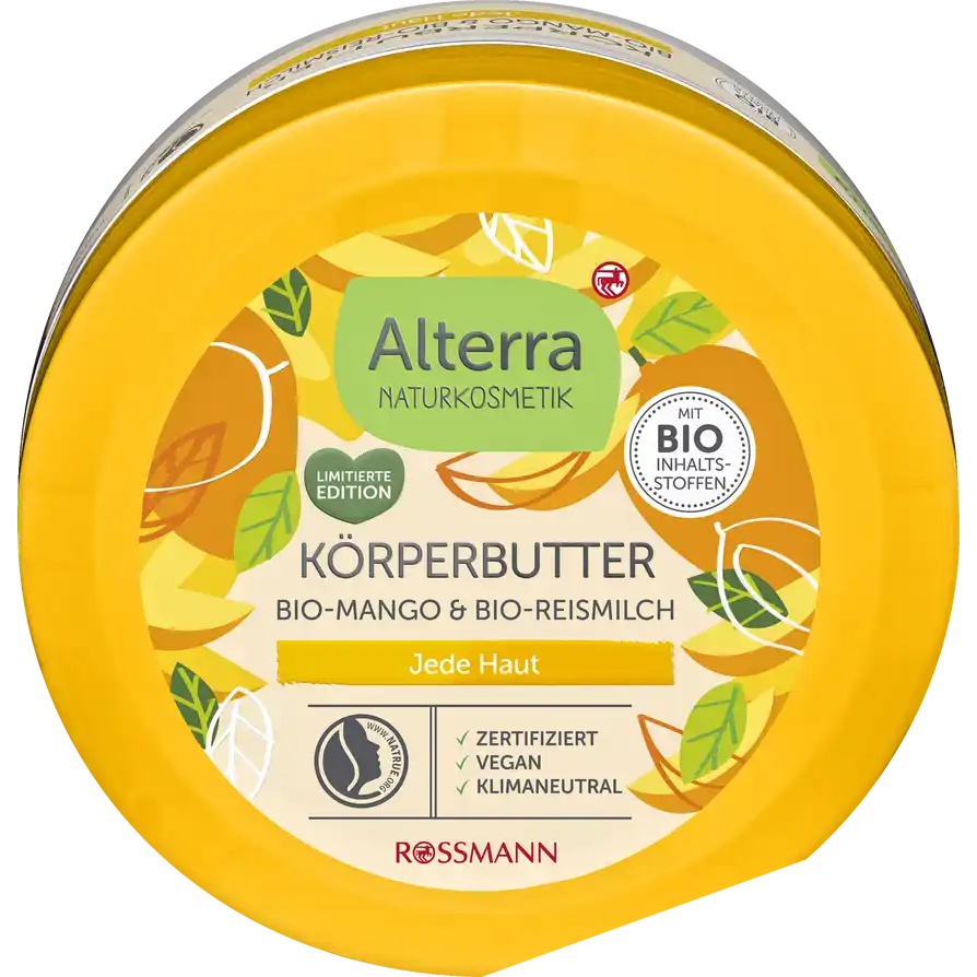 Alterra Körperbutter Bio-Mango & Bio-Reismilch