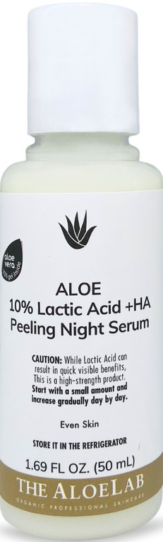 The AloeLab Aloe 10% Lactic Acid +HA Peeling Night Serum