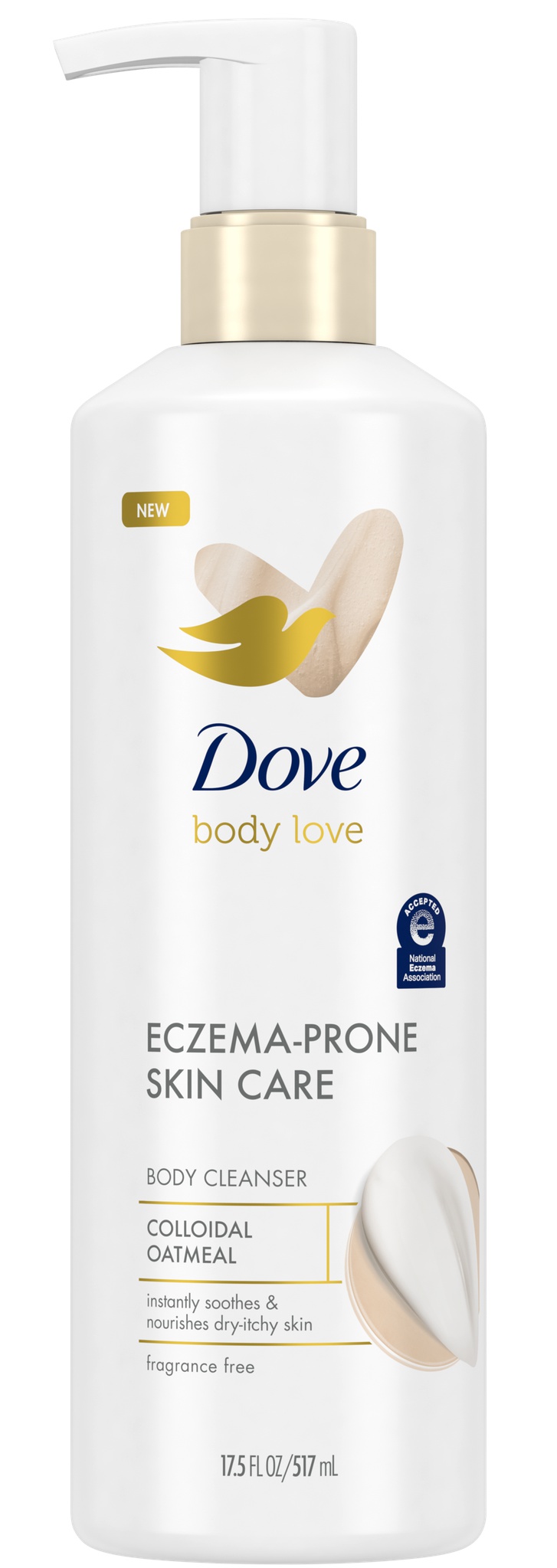 Dove Beauty Body Love Eczema-prone Skin Care Fragrance-free Body Wash