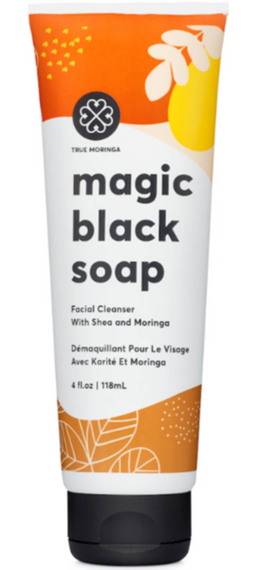 True Moringa Magic Black Soap Facial Cleanser