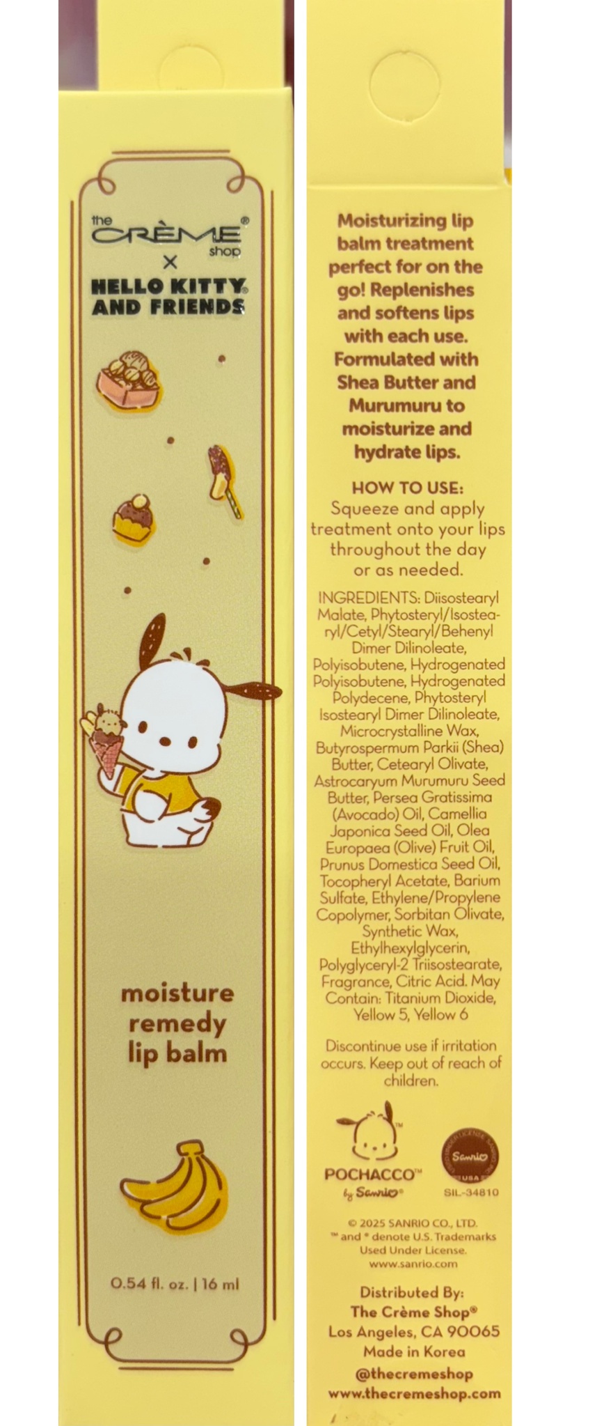 The Creme Shop Hello Kitty And Friends Pochacco Moisture Remedy Lip Balm