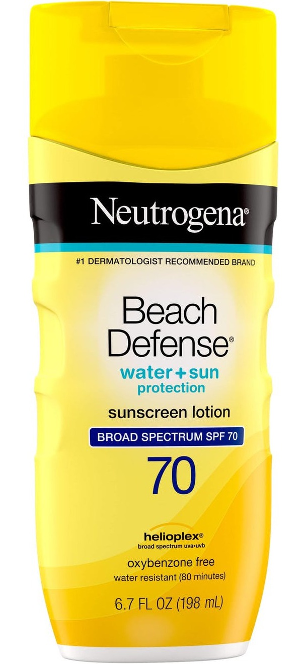 Neutrogena Beach Defense® Water + Sun Protection Oxybenzone-free Sunscreen Lotion Broad Spectrum SPF 70