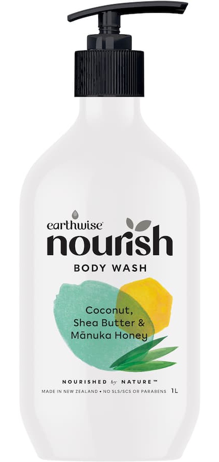 Earthwise Nourish Body Wash - Coconut, Shea Butter & Mānuka Honey