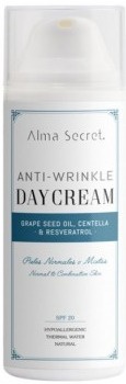 Alma Secret Anti-Wrinkle Day Cream With Grape Pepita, Centella & Resveratrol.  SPF 20