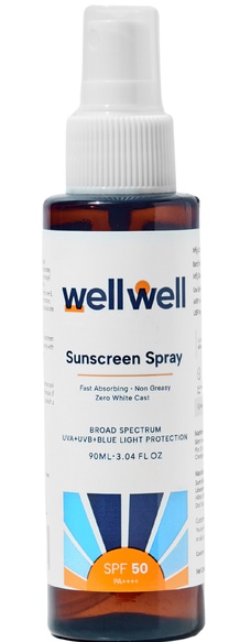 Wellwell SPF 50 Sunscreen Spray