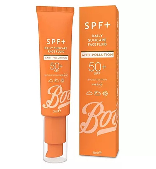 Boots SPF+ Mattifying Daily Suncare Face Fluid SPF50+