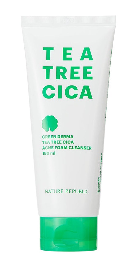 Nature Republic Green Derma Tea Tree Cica Acne Foam Cleanser